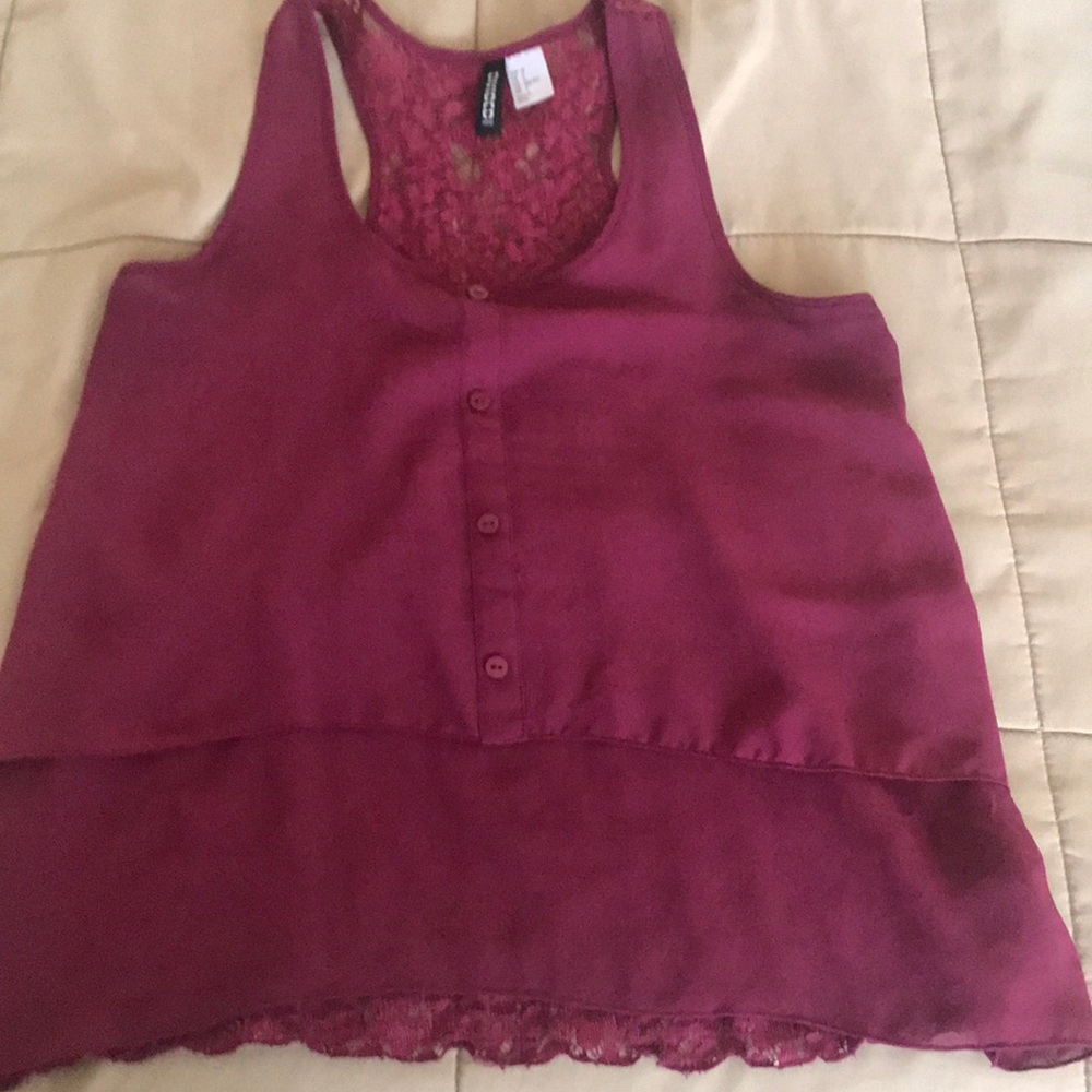 Burgundy shirt